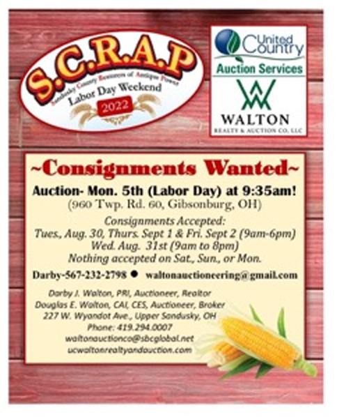 S.C.R.A.P. Inc, 2022 Labor Day Consignment Auction 